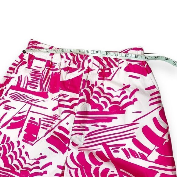 MSGM Summer Brushed Motif Elastic Waist Short Pink White Shorts Women’s Size 42 - Picture 10 of 12